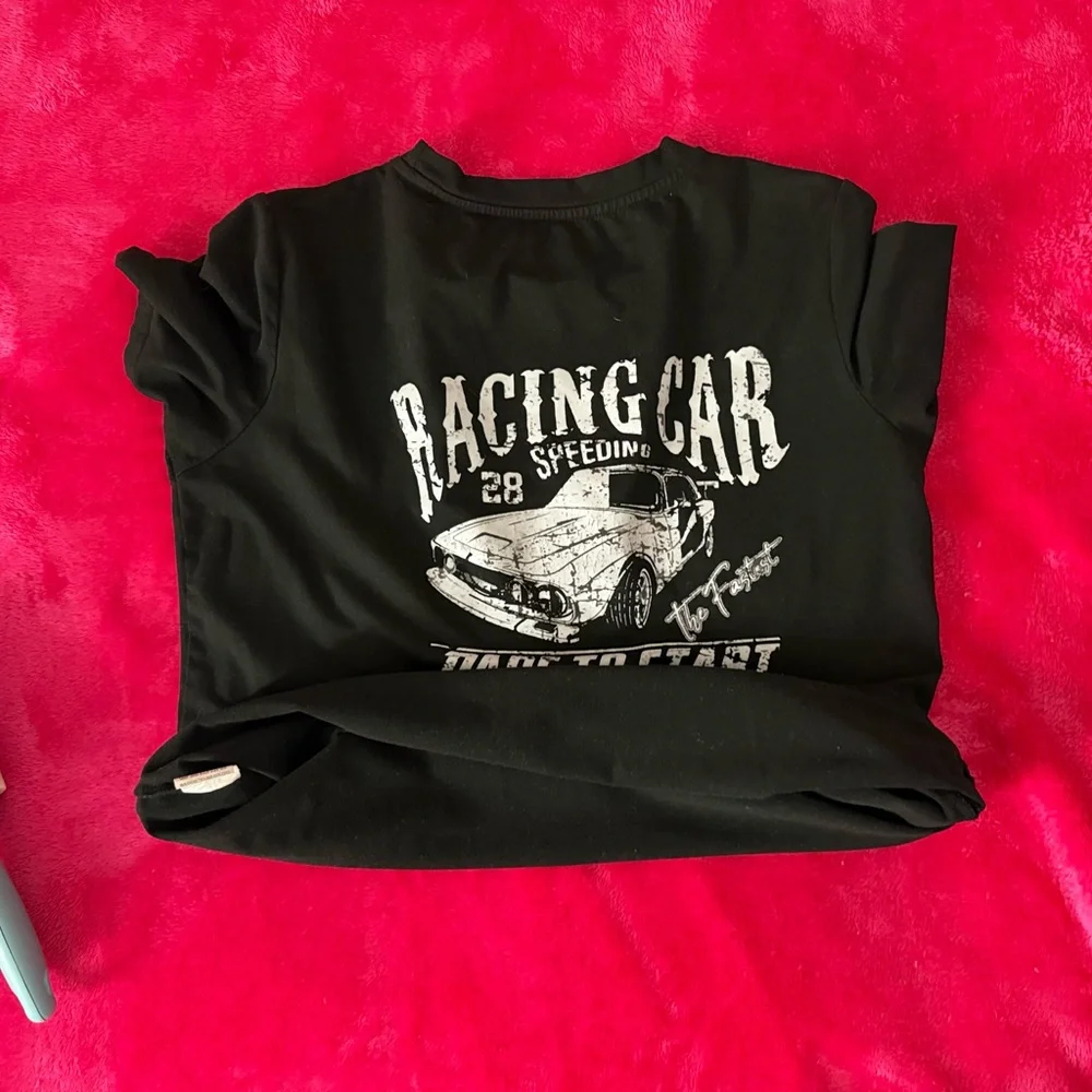 Speeding Car Graphic Men's Tee - Black - Picture 4 of 4